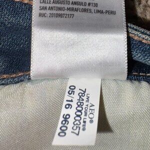American Eagle Super Stretch Distressed Jeans Women’s 14 Long | AEO Denim X